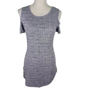 🔥4/$20 Blush Cold Shoulder Bodycon Dress XS Gray *SEE MEASUREMENTS/SIZE CHART*